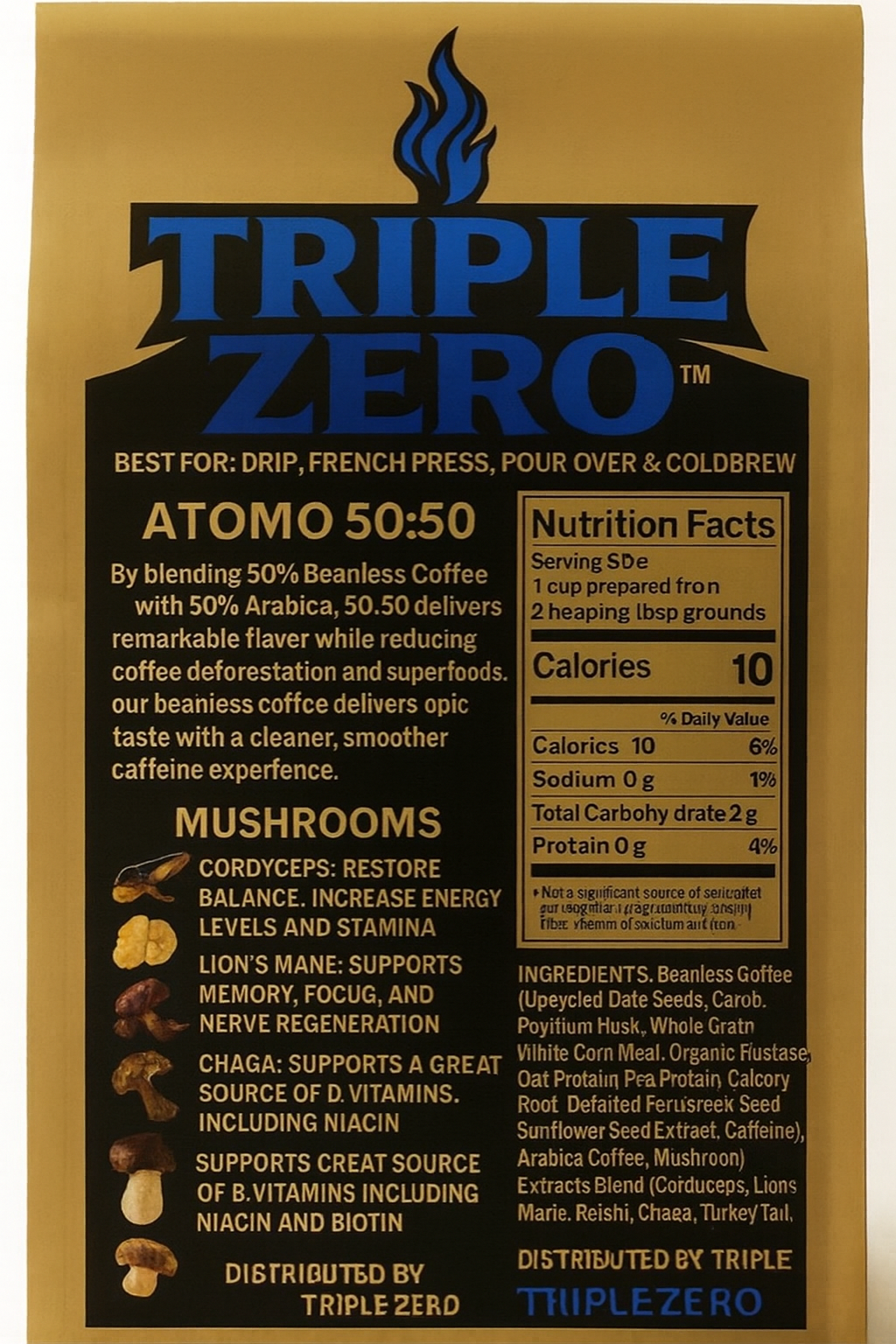 Triple Zero Brew — Elite 50:50 Mushroom Performance Coffee