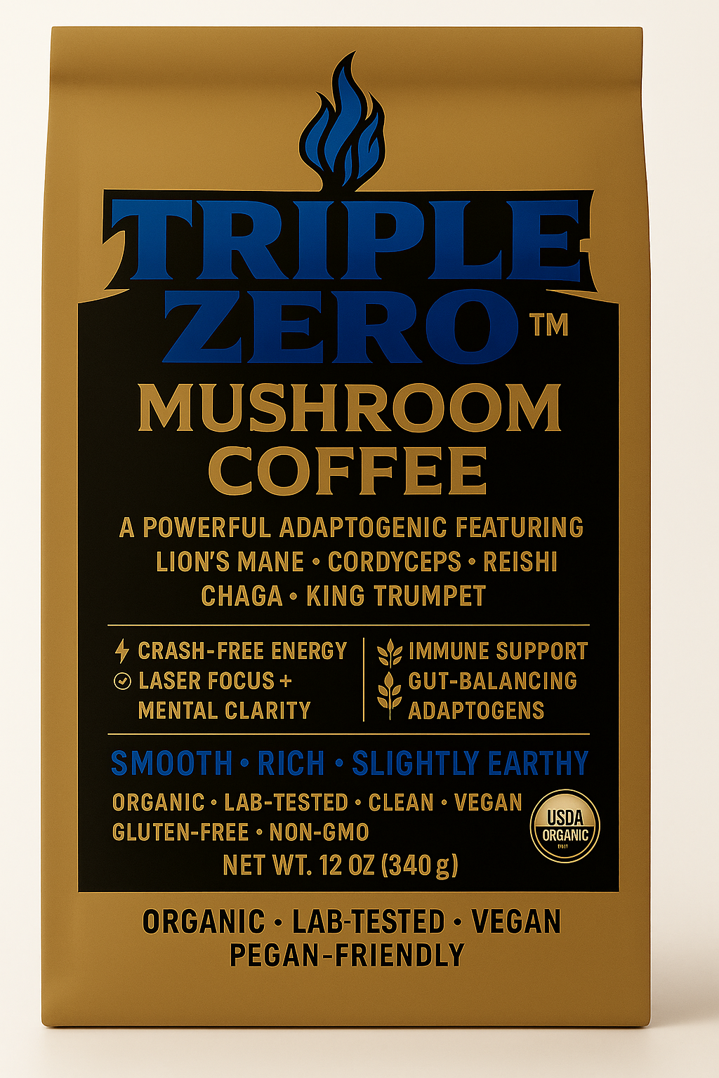 Triple Zero Brew — Elite 50:50 Mushroom Performance Coffee