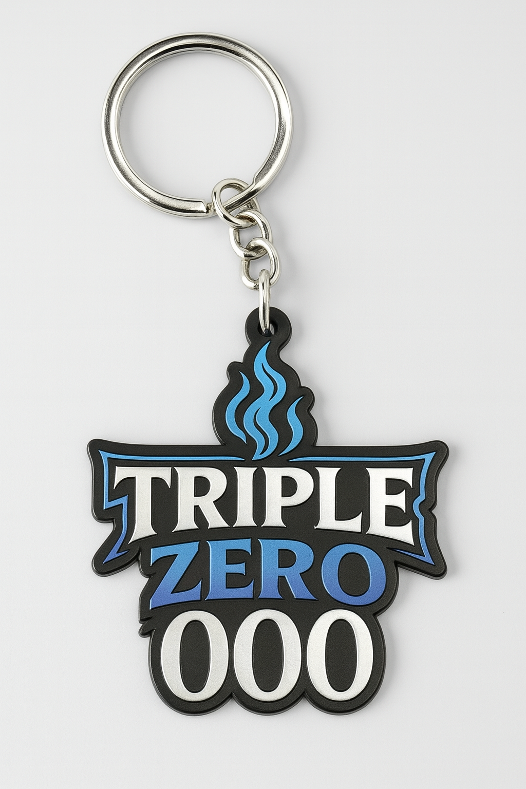 Triple Zero Blue Flame Keychain – Carry the Fire