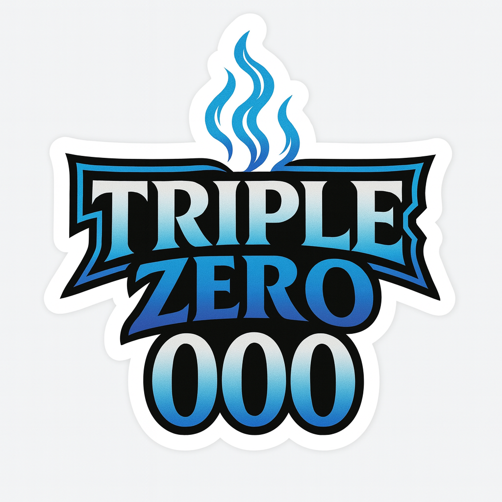Triple Zero Flame Tags – 3 Pack Premium Stickers